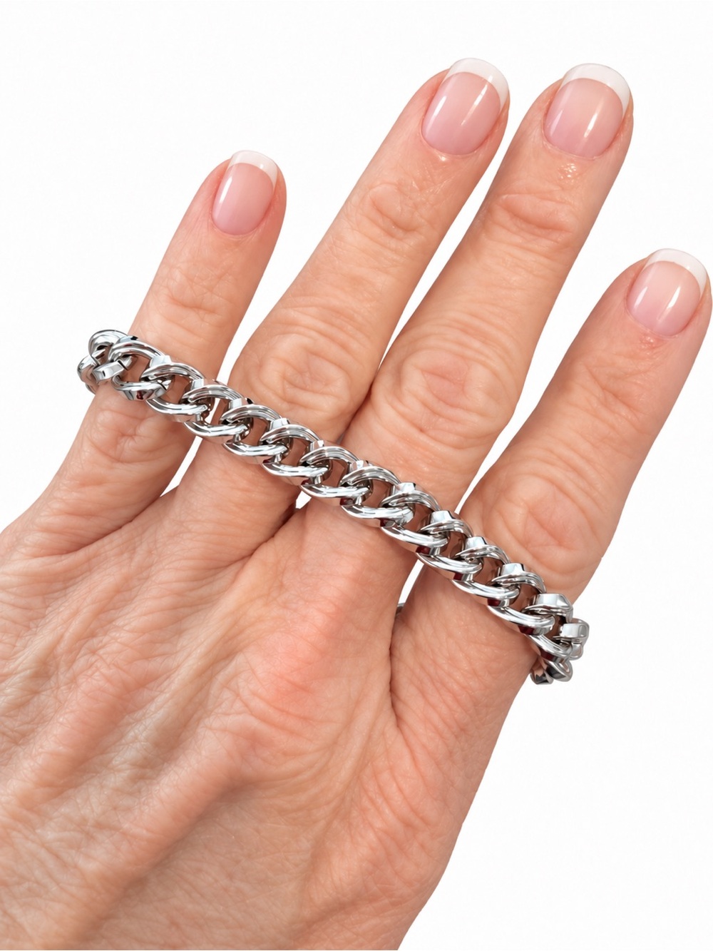 Kendra Scott Vincent Chain Bracelet Silver Tone S/M 7.5 Inch